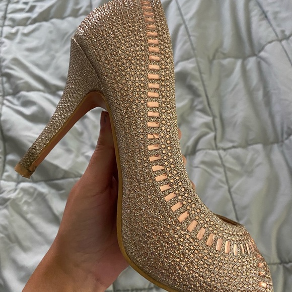 rose gold sparkly heels - Picture 2 of 11